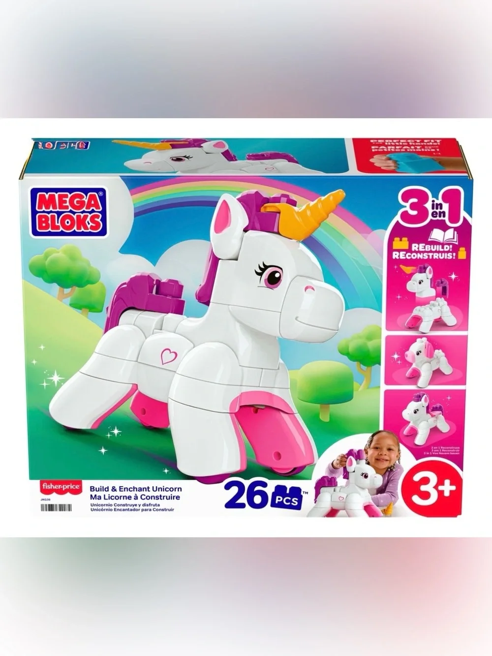 MEGA BLOKS Build & Enchant Unicorn, Pegasus Puppy ToyBlock Set